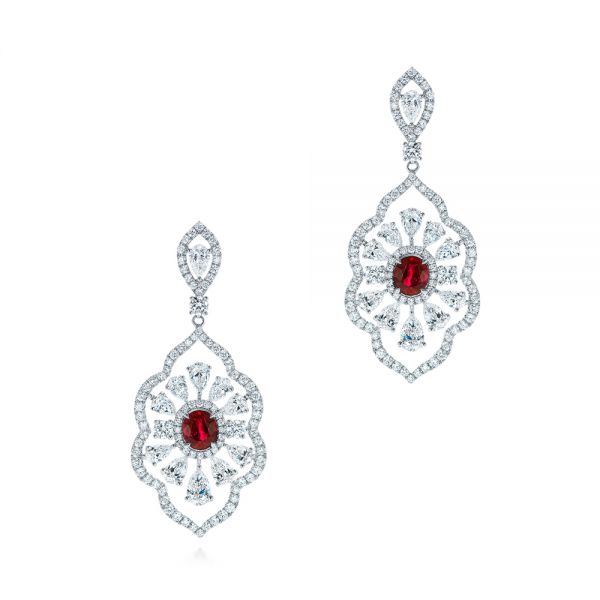 Vintage Starburst Ruby and Diamond Earrings - reference design