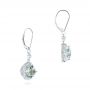  Platinum Platinum Vintage-inspired Aquamarine And Diamond Earrings - Front View -  103609 - Thumbnail