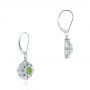  Platinum Platinum Vintage-inspired Tsavorite And Diamond Earrings - Front View -  103331 - Thumbnail