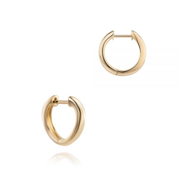 14k Rose Gold 14k Rose Gold Wave Huggie Earrings - 107744