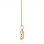 14k Rose Gold 14k Rose Gold Aquamarine And Diamond Halo Pendant - Side View -  103734 - Thumbnail