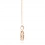 18k Rose Gold 18k Rose Gold Aquamarine And Diamond Halo Pendant - Side View -  103734 - Thumbnail