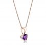 14k Rose Gold 14k Rose Gold Amethyst Pendant - Flat View -  100960 - Thumbnail