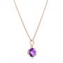 18k Rose Gold 18k Rose Gold Amethyst Pendant - Flat View -  102653 - Thumbnail