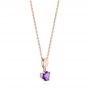 14k Rose Gold 14k Rose Gold Amethyst Pendant - Front View -  103705 - Thumbnail