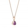 14k Rose Gold 14k Rose Gold Amethyst Pendant - Flat View -  106587 - Thumbnail