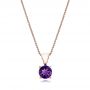 18k Rose Gold Amethyst Pendant