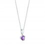 18k White Gold 18k White Gold Amethyst Pendant - Front View -  103705 - Thumbnail