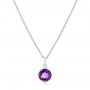  Platinum Platinum Amethyst Pendant - Three-Quarter View -  102653 - Thumbnail