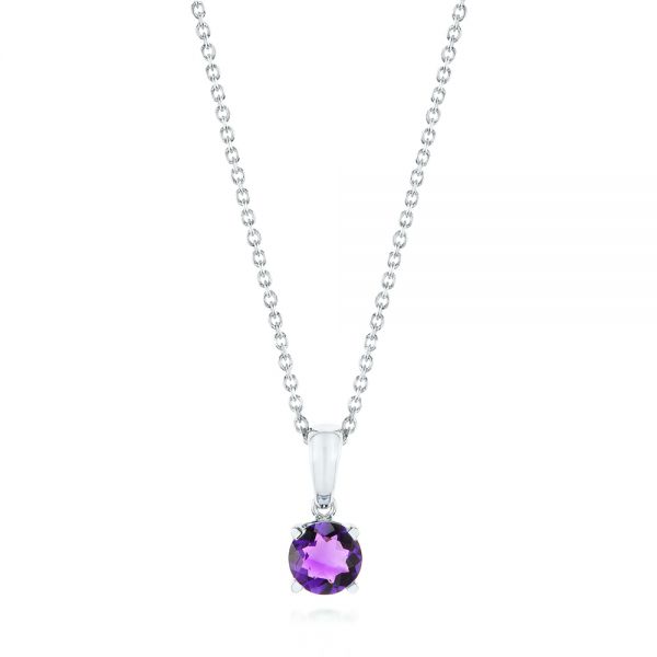  Platinum Platinum Amethyst Pendant - Three-Quarter View -  103705