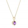 14k Yellow Gold 14k Yellow Gold Amethyst Pendant - Flat View -  102651 - Thumbnail