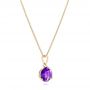 14k Yellow Gold 14k Yellow Gold Amethyst Pendant - Flat View -  102652 - Thumbnail