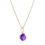 14k Yellow Gold 14k Yellow Gold Amethyst Pendant - Flat View -  102652 - Thumbnail