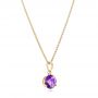 14k Yellow Gold 14k Yellow Gold Amethyst Pendant - Flat View -  102653 - Thumbnail