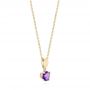 18k Yellow Gold 18k Yellow Gold Amethyst Pendant - Front View -  103705 - Thumbnail