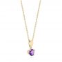 14k Yellow Gold 14k Yellow Gold Amethyst Pendant - Front View -  103705 - Thumbnail