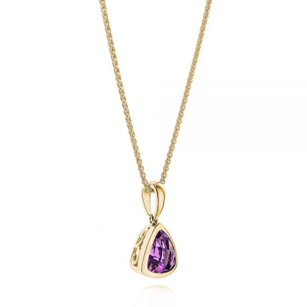 14k Yellow Gold 14k Yellow Gold Amethyst Pendant - Flat View -  106587