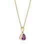 18k Yellow Gold 18k Yellow Gold Amethyst Pendant - Flat View -  106587 - Thumbnail