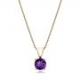 18k Yellow Gold Amethyst Pendant