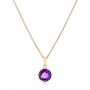 14k Yellow Gold 14k Yellow Gold Amethyst Pendant - Three-Quarter View -  102653 - Thumbnail