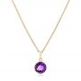 14k Yellow Gold 14k Yellow Gold Amethyst Pendant - Three-Quarter View -  102653 - Thumbnail