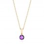 14k Yellow Gold 14k Yellow Gold Amethyst Pendant - Three-Quarter View -  103705 - Thumbnail