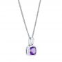  Platinum Platinum Amethyst Solitaire Pendant - Flat View -  106040 - Thumbnail