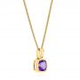 18k Yellow Gold 18k Yellow Gold Amethyst Solitaire Pendant - Flat View -  106040 - Thumbnail