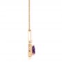 14k Rose Gold 14k Rose Gold Amethyst And Diamond Pendant - Side View -  103752 - Thumbnail