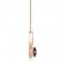 18k Rose Gold 18k Rose Gold Amethyst And Diamond Pendant - Side View -  103775 - Thumbnail