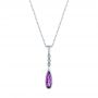  Platinum Amethyst And Diamond Pendant