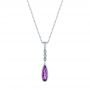  Platinum Amethyst And Diamond Pendant