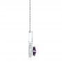  Platinum Platinum Amethyst And Diamond Pendant - Side View -  103775 - Thumbnail