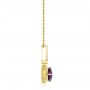 18k Yellow Gold 18k Yellow Gold Amethyst And Diamond Pendant - Side View -  103775 - Thumbnail