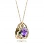 18k Yellow Gold 18k Yellow Gold Amethyst Pendant - Flat View -  101123 - Thumbnail