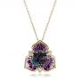 14k Yellow Gold 14k Yellow Gold Amethyst Pendant - Three-Quarter View -  101123 - Thumbnail