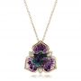 14k Yellow Gold 14k Yellow Gold Amethyst Pendant - Three-Quarter View -  101123 - Thumbnail