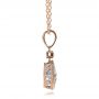 14k Rose Gold 14k Rose Gold Antique Cushion Aquamarine And Diamond Pendant - Side View -  100451 - Thumbnail