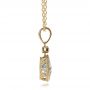 18k Yellow Gold 18k Yellow Gold Antique Cushion Aquamarine And Diamond Pendant - Side View -  100451 - Thumbnail