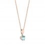 18k Rose Gold 18k Rose Gold Aquamarine Pendant - Front View -  103706 - Thumbnail