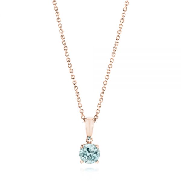 Aquamarine necklace rose gold 2025