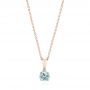 14k Rose Gold 14k Rose Gold Aquamarine Pendant - Three-Quarter View -  103706 - Thumbnail