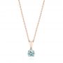 14k Rose Gold 14k Rose Gold Aquamarine Pendant - Three-Quarter View -  103706 - Thumbnail