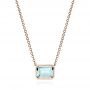 18k Rose Gold 18k Rose Gold Aquamarine Pendant - Three-Quarter View -  105412 - Thumbnail