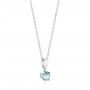 18k White Gold 18k White Gold Aquamarine Pendant - Front View -  103706 - Thumbnail