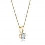 14k Yellow Gold 14k Yellow Gold Aquamarine Pendant - Flat View -  100967 - Thumbnail