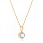18k Yellow Gold 18k Yellow Gold Aquamarine Pendant - Flat View -  102634 - Thumbnail