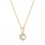 14k Yellow Gold 14k Yellow Gold Aquamarine Pendant - Flat View -  102634 - Thumbnail