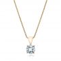 18k Yellow Gold 18k Yellow Gold Aquamarine Pendant - Three-Quarter View -  100967 - Thumbnail