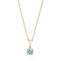 14k Yellow Gold 14k Yellow Gold Aquamarine Pendant - Three-Quarter View -  103706 - Thumbnail